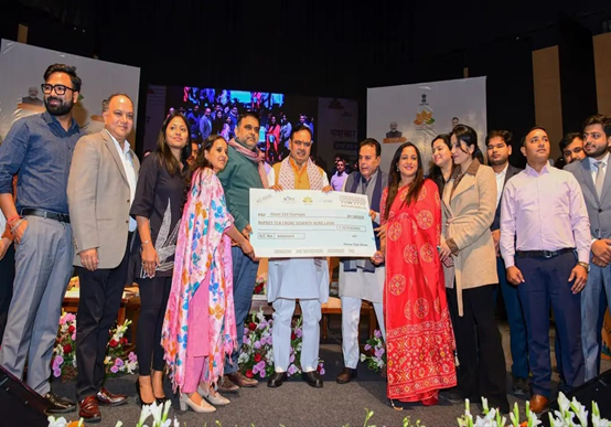 Startup award event with Agro Vahini on stage